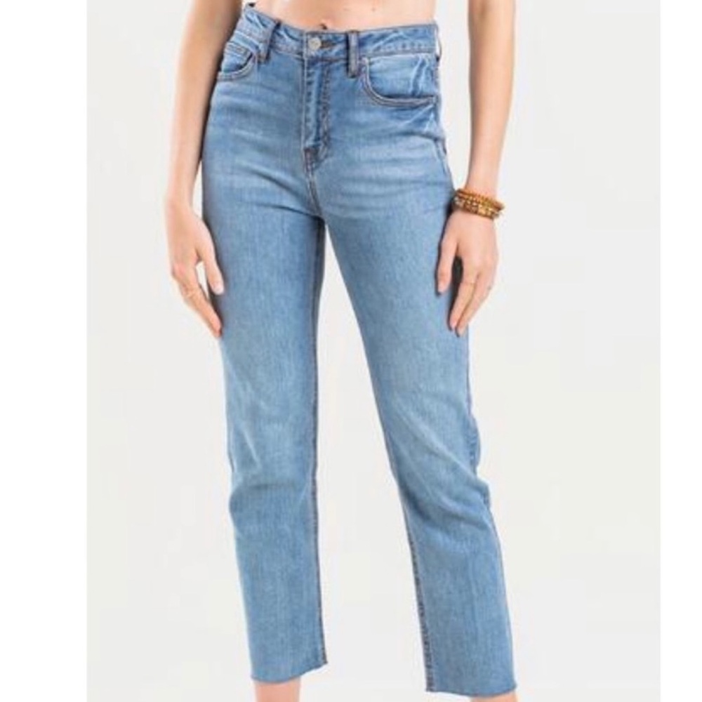 Francesca's Collections Harper Heritage high rise straight jeans in size 24